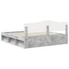 vidaXL Estructura de cama Concreto 200 x 200 cm Madera de pino macizo
