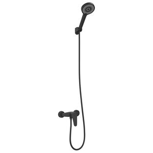 vidaXL Juego de Cabezal de Ducha Negro G 1 / 2 pulgadas