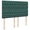 vidaXL Cama box spring con colch&oacute;n terciopelo verde oscuro 140x190 cm