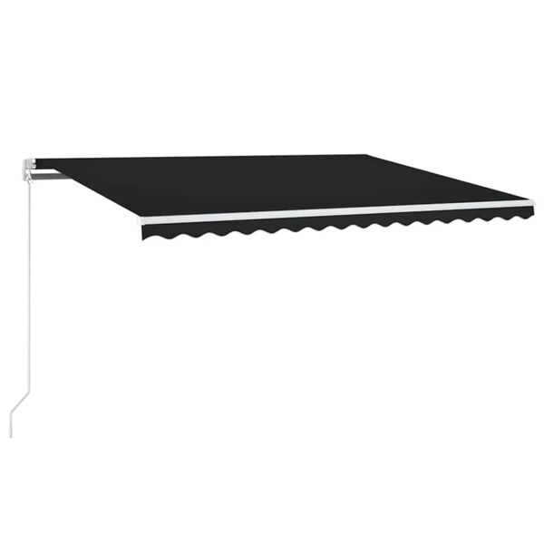vidaXL Toldo autom&aacute;tico con LED y sensor de viento antracita 450x300cm