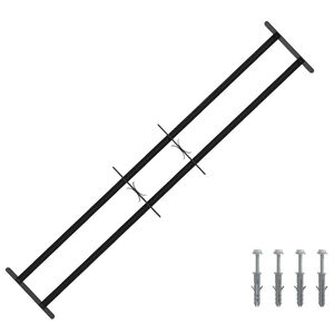 vidaXL Rejilla de Seguridad para Ventanas con 2 Barras Cruzadas 3 pcs