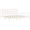 vidaXL Estructura de cama sin colchón madera maciza blanca 200x200 cm
