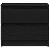 vidaXL Armario de Noche con caj&oacute;n 2 pcs Roble Negro 50 x 40 x 43,5 cm