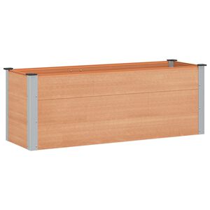 vidaXL Arriate elevado Marr&oacute;n 150 x 50 x 54 cm WPC y Aluminio