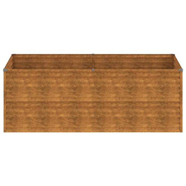 vidaXL Jardinera de acero corten 196x100x69 cm