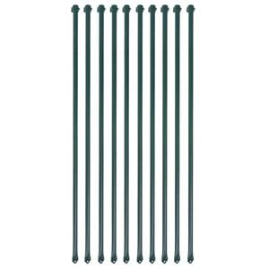 vidaXL Postes de jard&iacute;n 10 unidades 1 m metal verde