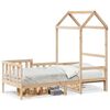 vidaXL Sof&aacute; cama con techo de madera maciza de pino 80x200 cm