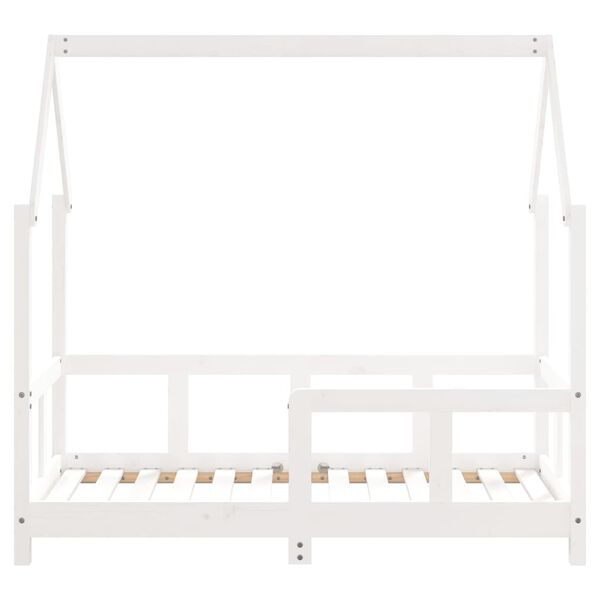 vidaXL Estructura de cama para niños madera de pino blanco 70x140 cm