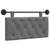 vidaXL Cabecero colgante Gris oscuro Terciopelo