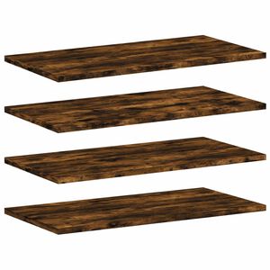 vidaXL Estantes pared 4 uds madera ingenier&iacute;a roble humo 60x30x1,5 cm