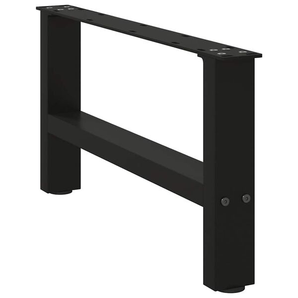 vidaXL Patas para mesa de centro negras (2 unidades, 70 x 30-31 cm, acero)