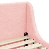 vidaXL Cama para ni&ntilde;os con cabecero Rosa 90 x 190 cm Tela de Oveja
