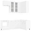 vidaXL Unidad de cocina LYON 8 uds. Blanco Madera de ingenier&iacute;a