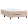 vidaXL Cama box spring con colch&oacute;n cuero sint&eacute;tico capuchino 120x190cm