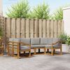 vidaXL Conjunto de sof&aacute;s de exterior 6 pcs Gris Natural y Claro