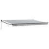vidaXL Toldo retr&aacute;ctil aluminio y tela gris antracita y blanco 4,5x3 m