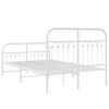 vidaXL Estructura cama sin colch&oacute;n con estribo metal blanco 120x200 cm