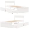 vidaXL Estructura de cama sin colch&oacute;n madera maciza blanca 90x190 cm
