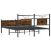vidaXL Estructura de cama sin colch&oacute;n madera roble ahumado 140x190 cm