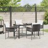 vidaXL Conjunto de Comedor de Jard&iacute;n 5 pcs Marr&oacute;n y Negro