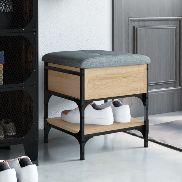 vidaXL Zapatero madera de ingenier&iacute;a roble Sonoma 42x42x45 cm