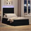 vidaXL Cama con almacenamiento y LED Negro 120 x 190 cm Terciopelo