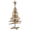 vidaXL Árbol de Navidad Marrón 120 cm Madera de teca maciza