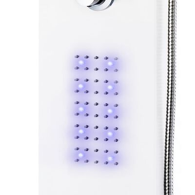 vidaXL Columna panel de ducha aluminio blanco 20x44x130 cm