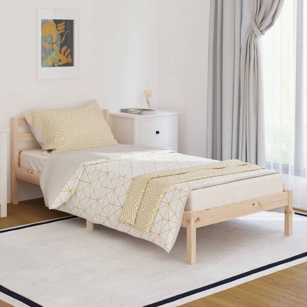 vidaXL Estructura de cama sin colch&oacute;n madera maciza de pino 90x200 cm