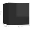 vidaXL Muebles de pared para TV 8 uds negro con brillo 30,5x30x30 cm
