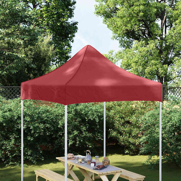 vidaXL Techo de carpa para celebraciones burdeos 2x2 m 270 g/m&sup2;