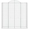 vidaXL Cestas de gaviones 2 uds forma de arco hierro 200x50x200/220 cm