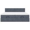 vidaXL Estructura cama otomana colchones terciopelo gris oscuro