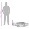 vidaXL Cama elevada de gavi&oacute;n Plateado 80 x 80 x 20 cm