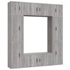 vidaXL Set de muebles para TV 8 pzas madera contrachapada gris Sonoma