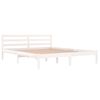 vidaXL Estructura de cama sin colch&oacute;n madera de pino blanco 160x200 cm