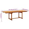 vidaXL Juego de comedor de jard&iacute;n 7 piezas madera maciza de acacia 160-240 cm
