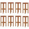 vidaXL Taburetes de barra de cocina 8 unidades madera maciza acacia