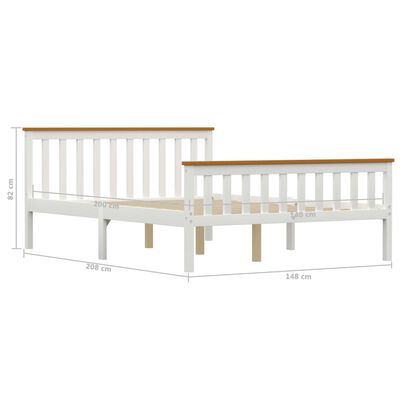 vidaXL Estructura de cama con 4 cajones madera pino blanco 140x200 cm