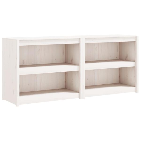vidaXL Muebles de cocina de exterior 2 pzas madera maciza pino blanco