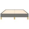 vidaXL Estructura de cama sin colch&oacute;n tela gris oscuro 120x190 cm