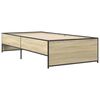 vidaXL Estructura cama madera ingeniería metal roble Sonoma 90x190 cm