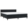 vidaXL Cama box spring con colch&oacute;n y LED terciopelo negro 180x220 cm