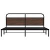 vidaXL Estructura de cama sin colchón metal roble marrón 193x203 cm