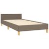 vidaXL Estructura de cama sin colch&oacute;n tela taupe 90x200 cm