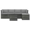 vidaXL Muebles de pal&eacute;s de jard&iacute;n 6 piezas cojines madera maciza pino