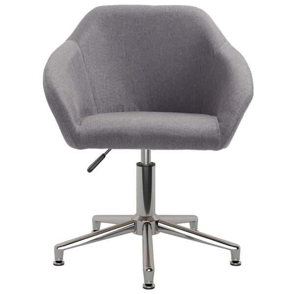 vidaXL Sillas de comedor giratorias 2 unidades tela gris claro