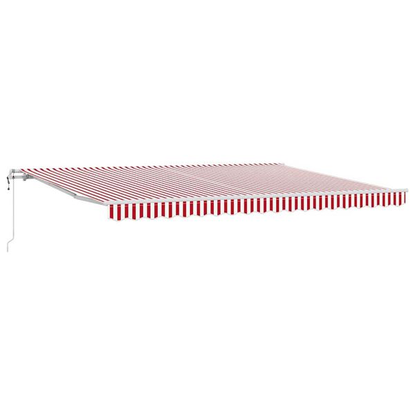vidaXL Toldo Retr&aacute;ctil Manual Rojo y 450 x 350 cm tela