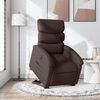 vidaXL Sill&oacute;n el&eacute;ctrico reclinable elevable de tela marr&oacute;n oscuro