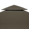 vidaXL Toldo de cenador 2 niveles 310 g/m² 4x3 m gris topo